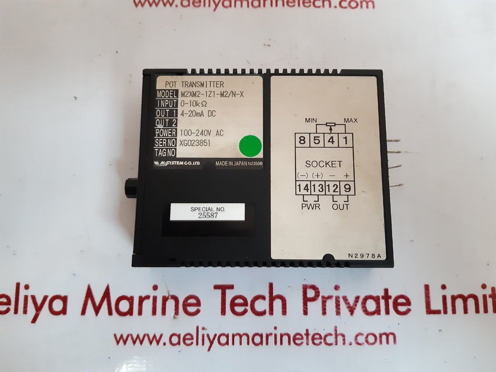 M-system m2xm2-1z1-m2/n-x potentiometer transmitter