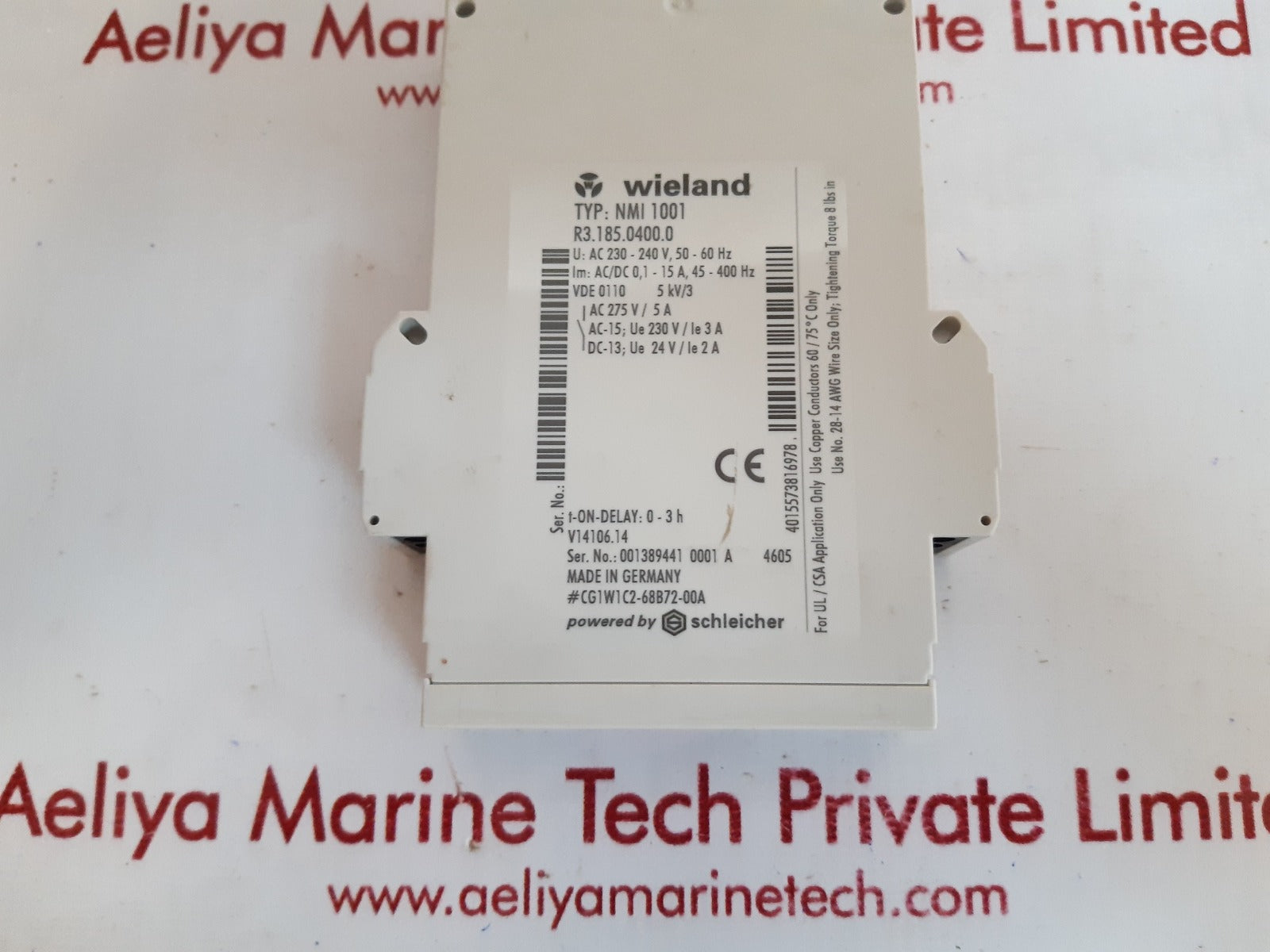 Wieland nmi 1001 r3.185.0400.0 current monitoring relay