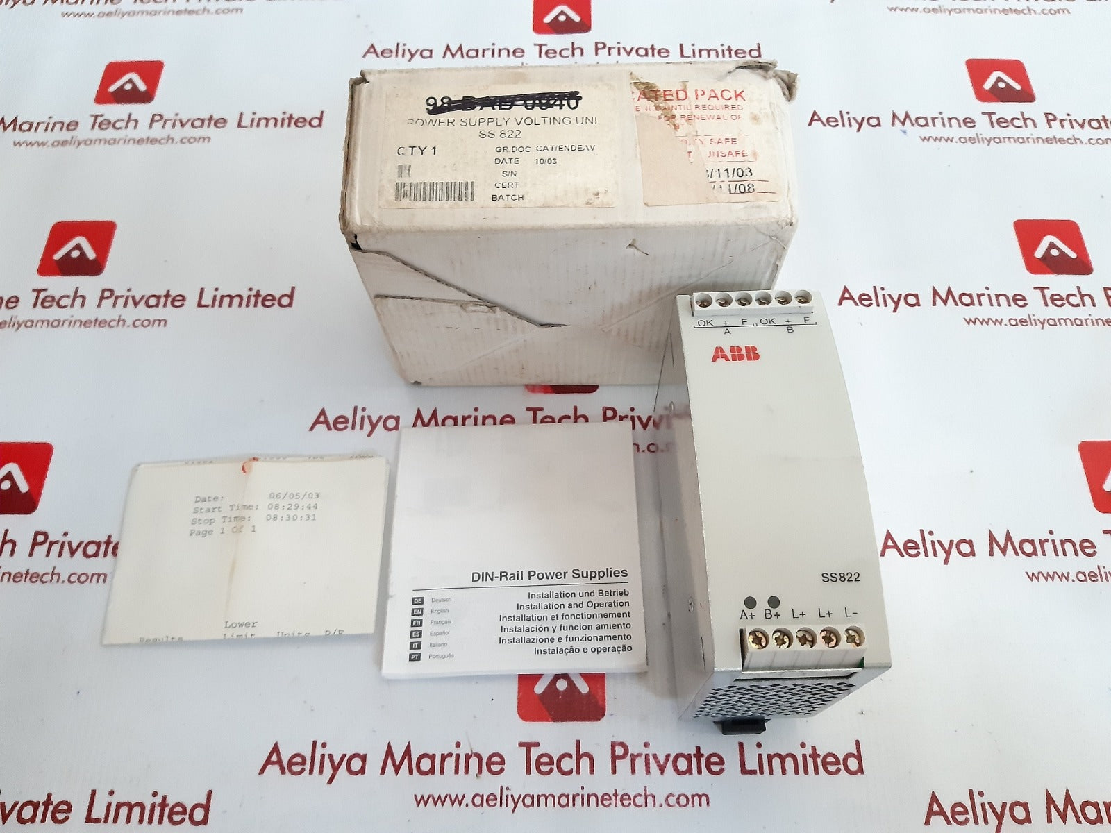 Abb ss822 power supply volting unit