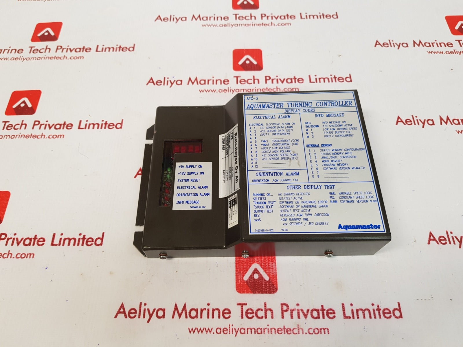 Rolls-royce atc-3x aquamaster turning controller