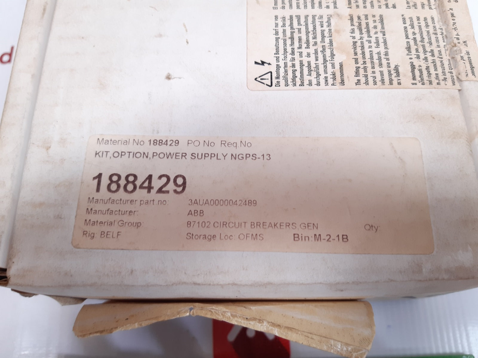 Abb ngps13c 3aua0000042489 power supply