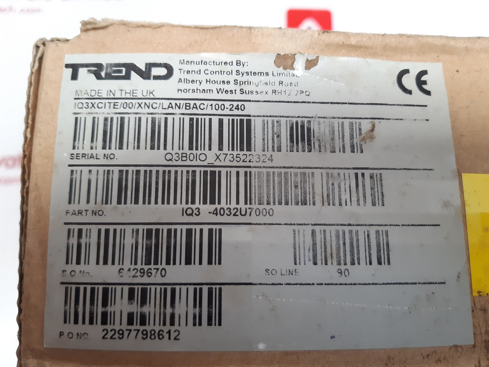 Trend iq3xcite/00/xnc/lan/bac/100-240 controller iq3-4032u7000