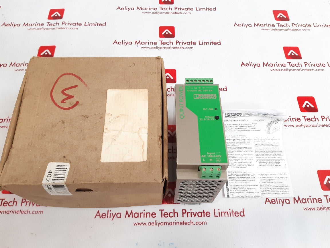 Phoenix contact quint-ps-100-240ac/24dc/5 power supply rev.21
