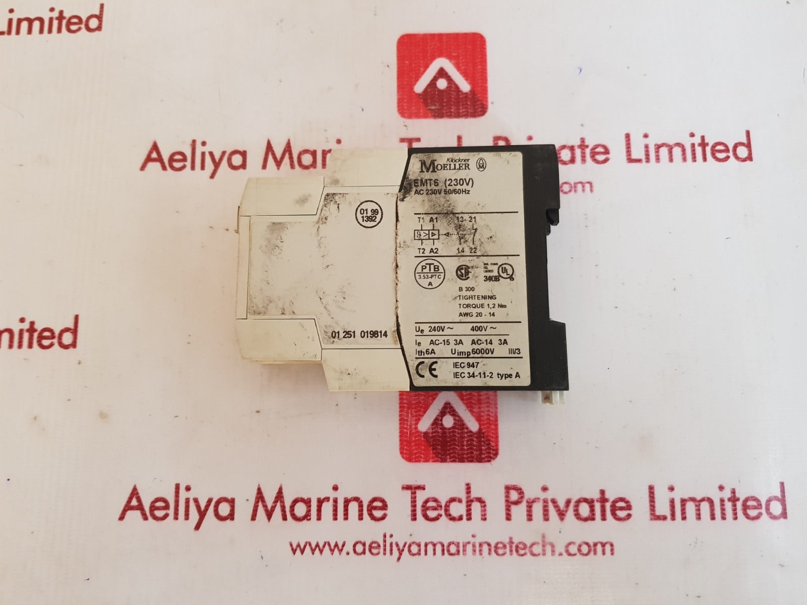 Klockner moeller emt6 thermistor overload relay 230v