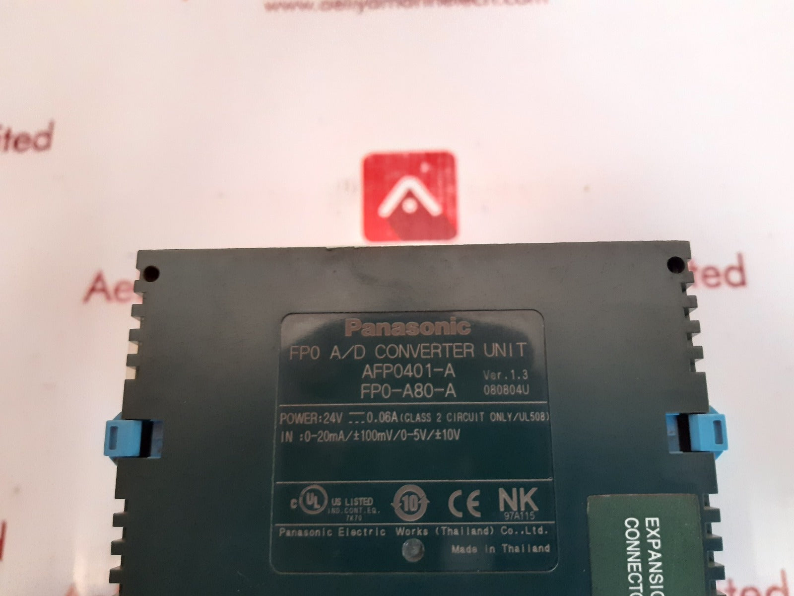 Panasonic fpg-c32t2h control unit with fp0-a80 converter
