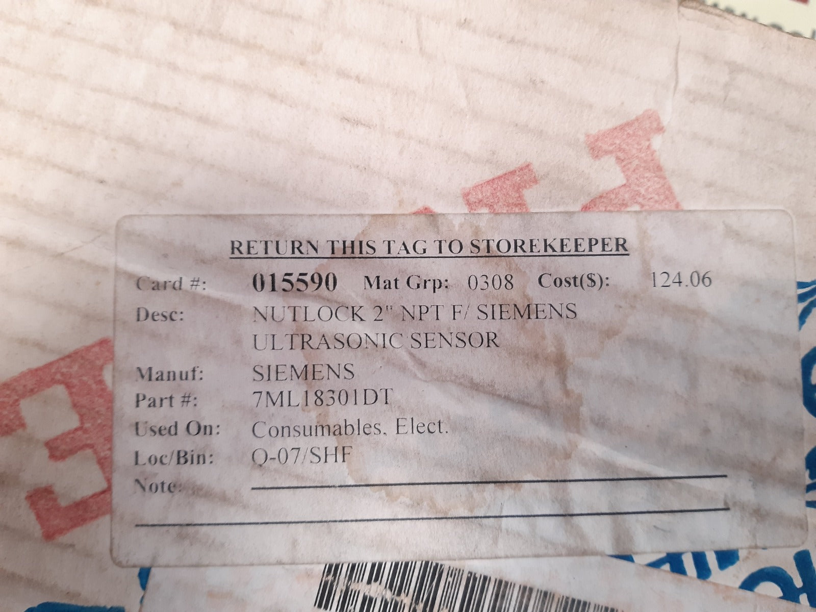 Siemens 7ml18301dt universal mounting nutlock 2" npt