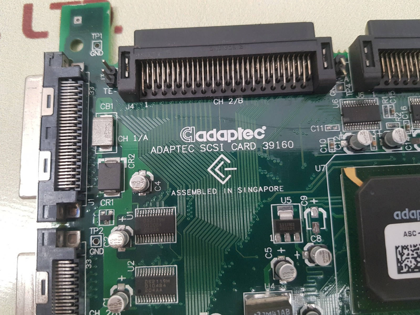 Adaptec scsi card 39160 controller fab 1817207-00