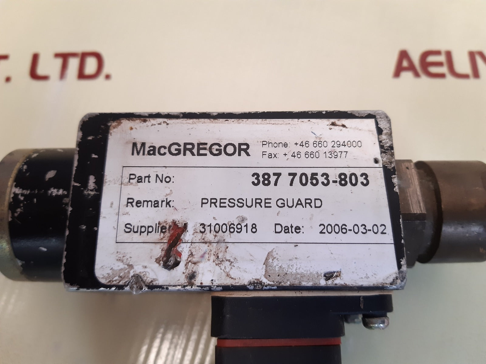 Macgregor 387 7053-803 pressure switch