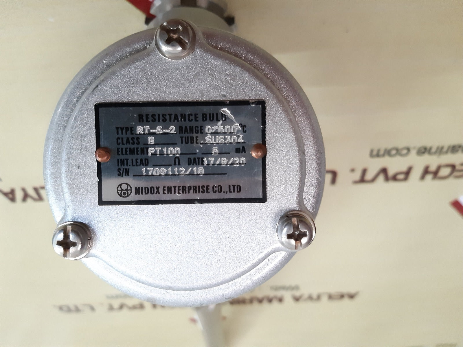 Nidox rt-s-2 resistance bulb pt100