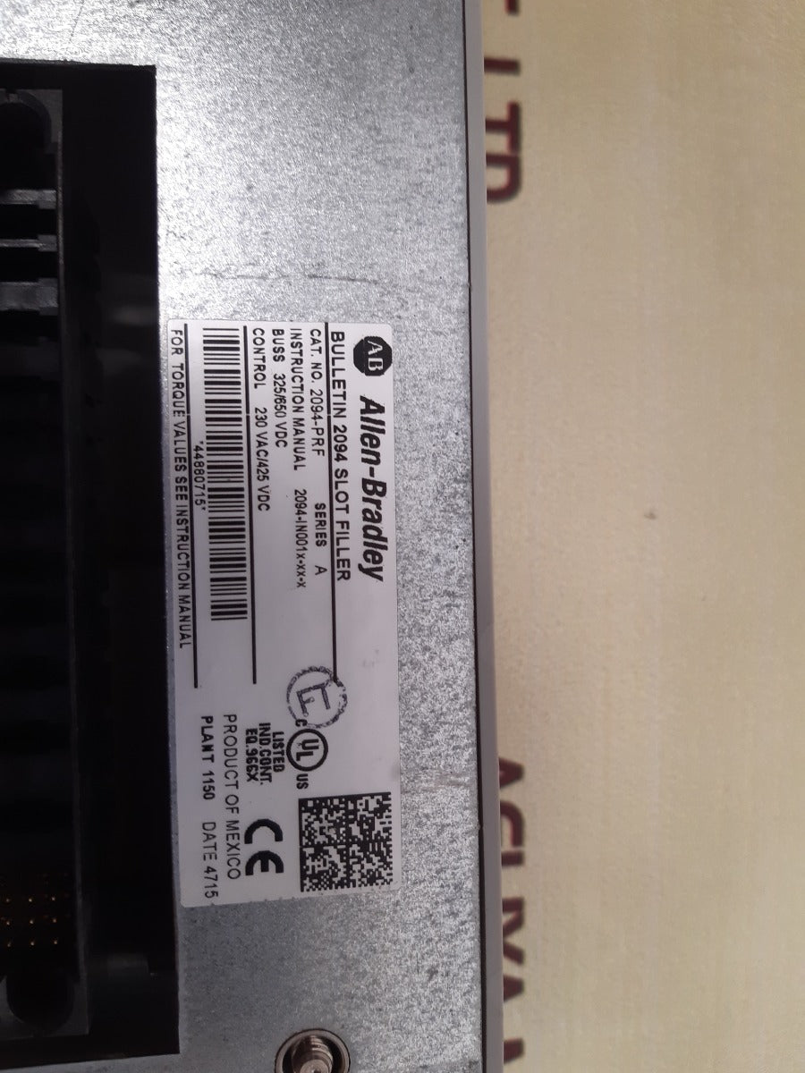 Allen-bradley 2094-prf ser a kinetix 6000 slot filler