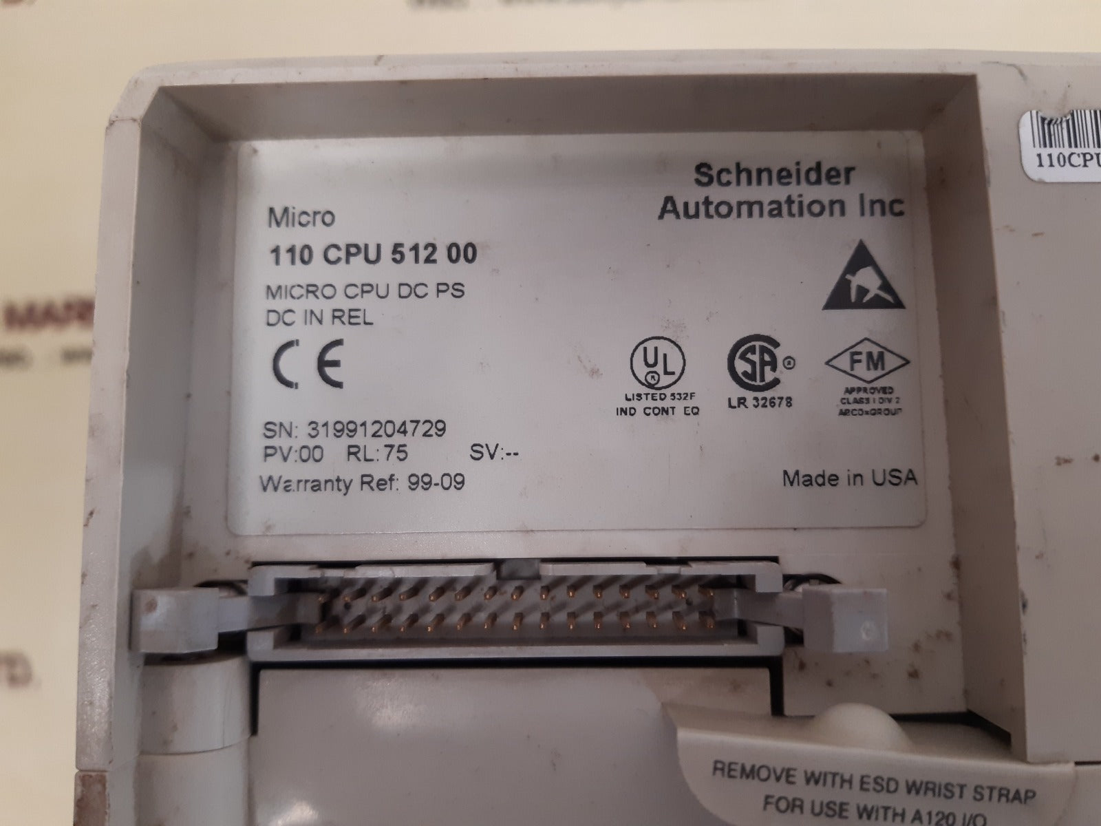Aeg/schneider modicon micro 110cpu51200 controller