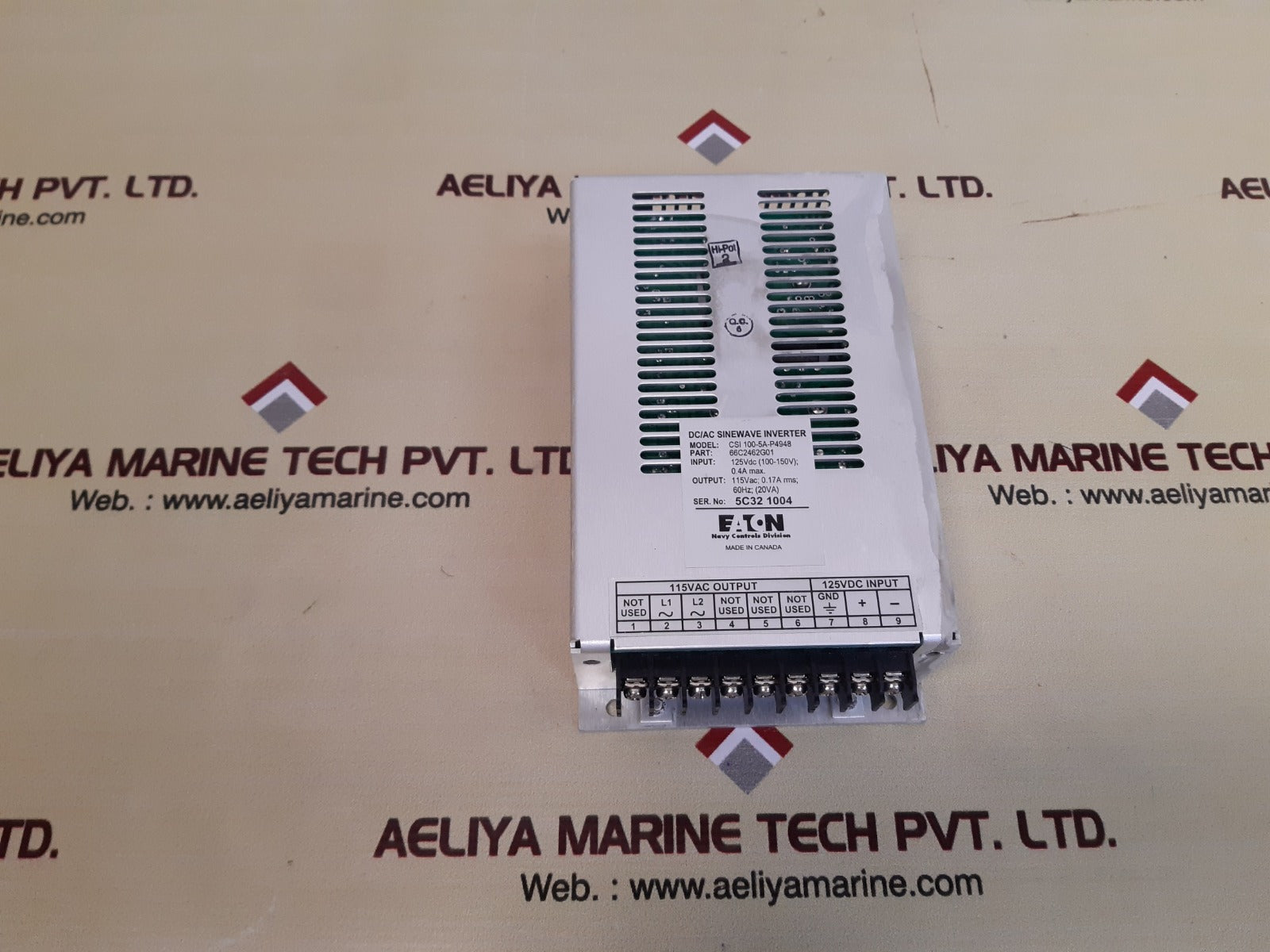 Eaton csi 100-5a-p4948 dc/ac sinewave inverter