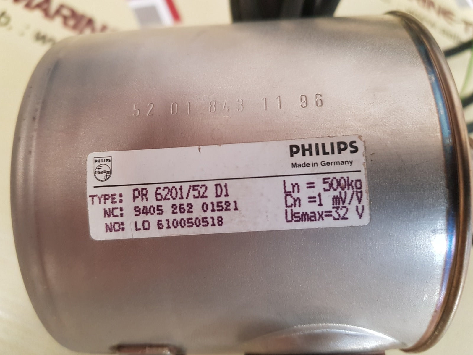 Philips pr 6201/52 d1 precision compression load cell 32 v