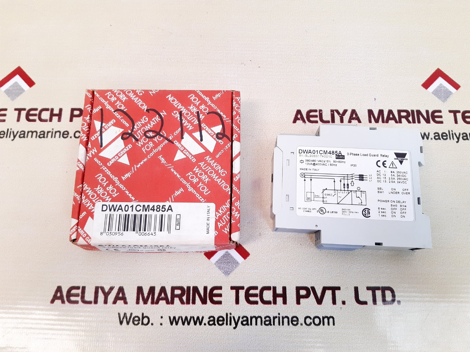 Carlo gavazzi dwa01cm485a 3-phase load guard relay