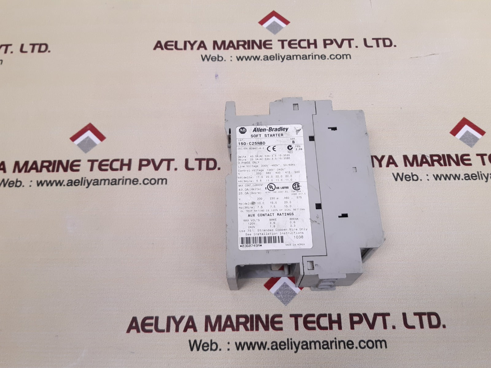 Allen–bradley 150-c25nbd ser b smc-3 soft starter