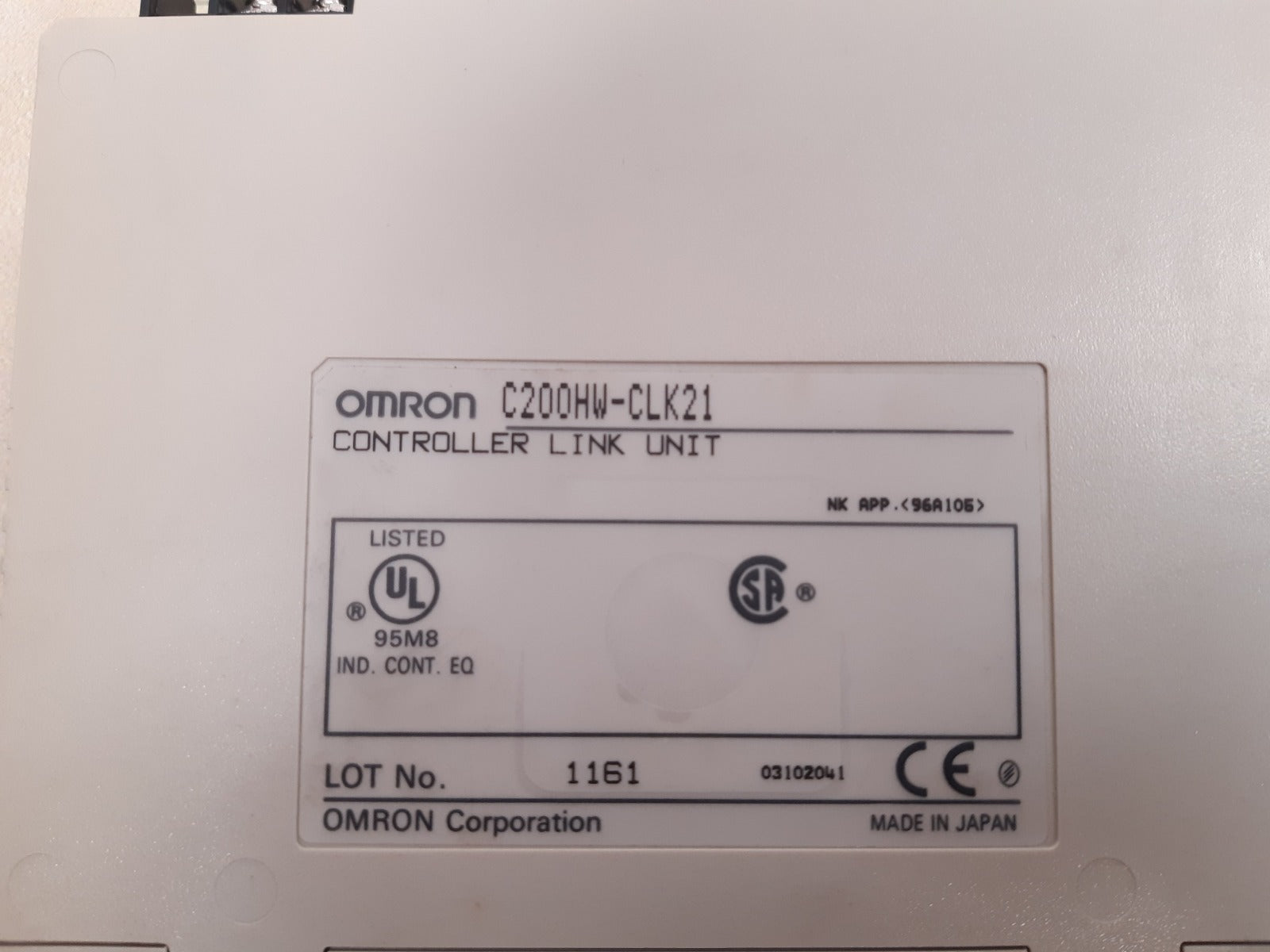 Omron c200hw-clk21 controller link unit