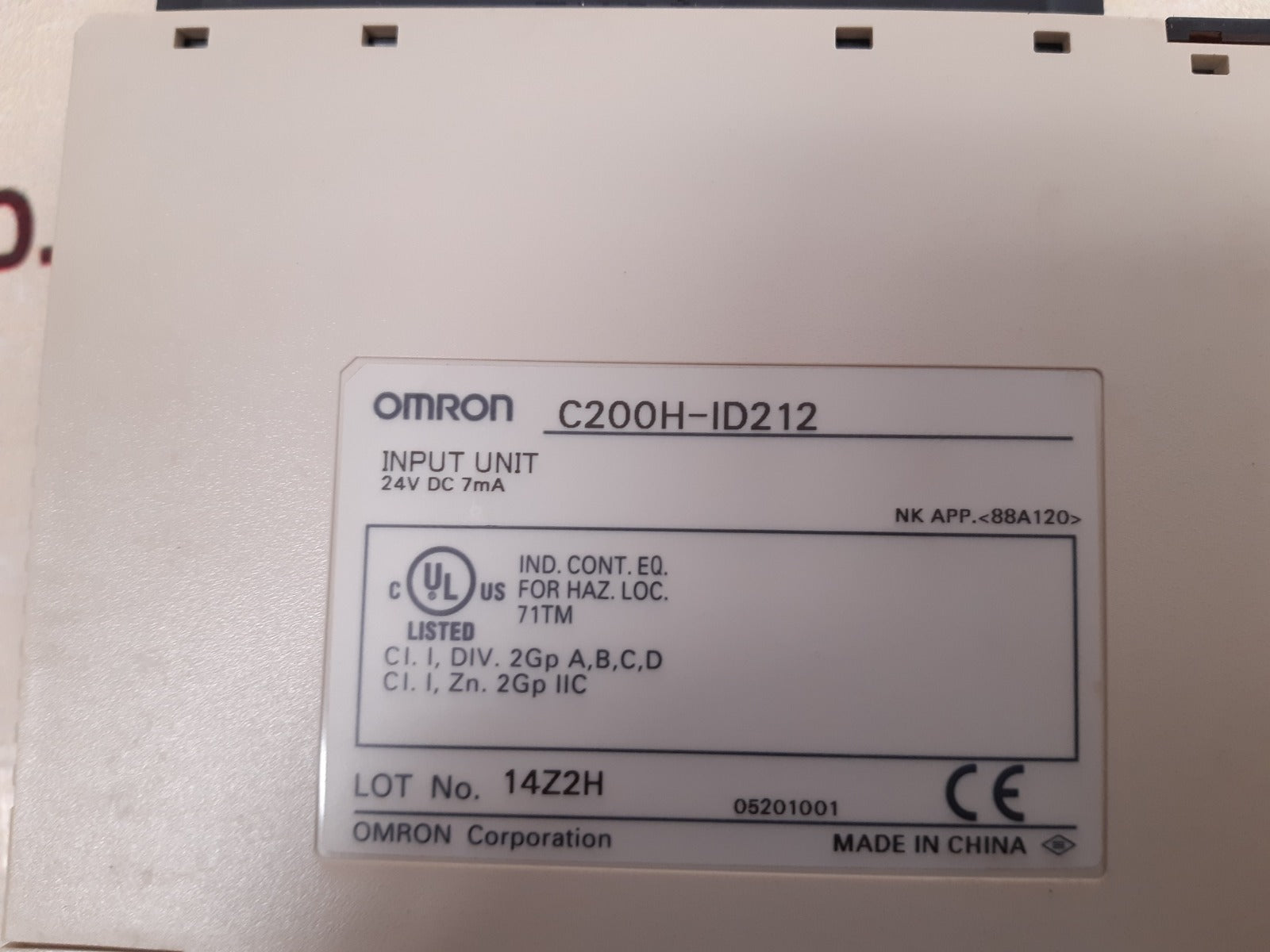 Omron c200h-id212 input unit 7ma