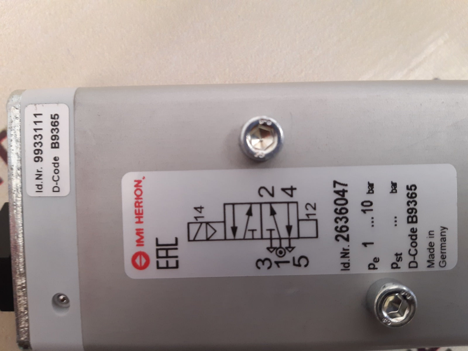 Imi herion 2636047 direction control valve