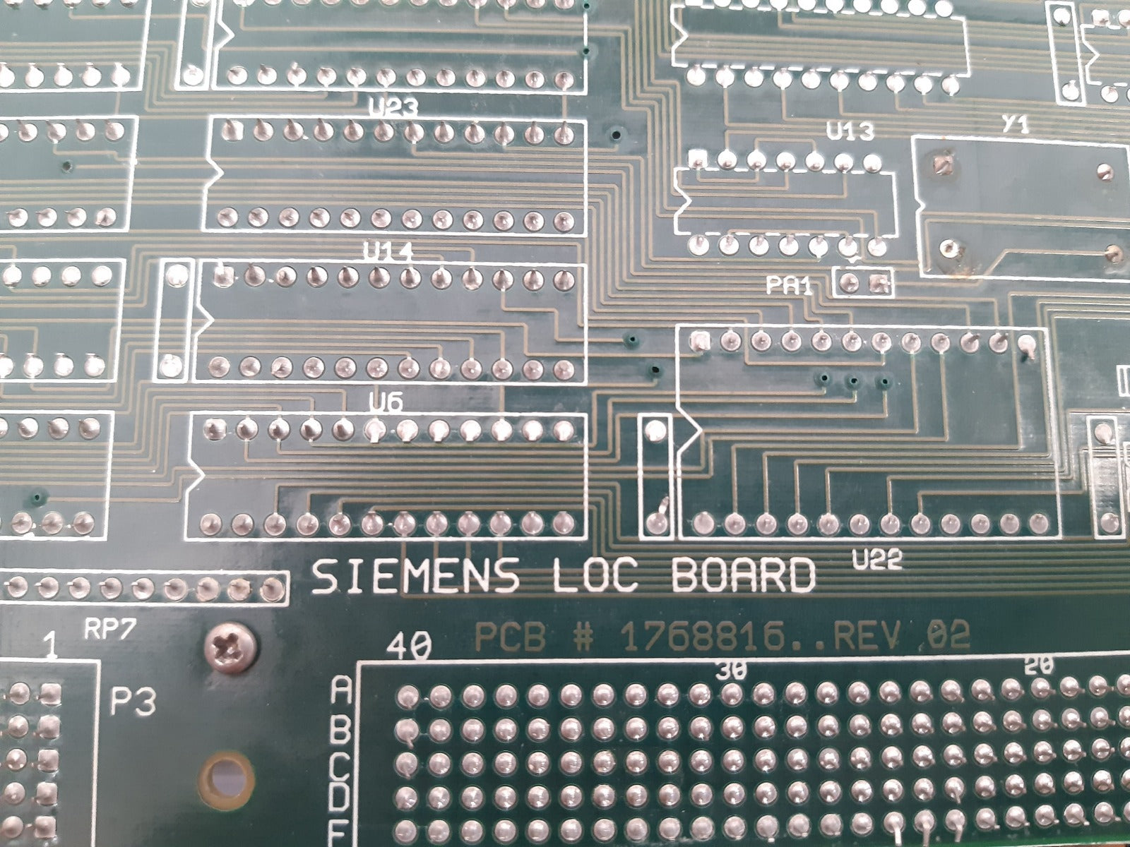 Siemens 1768816 rev 02 loc board