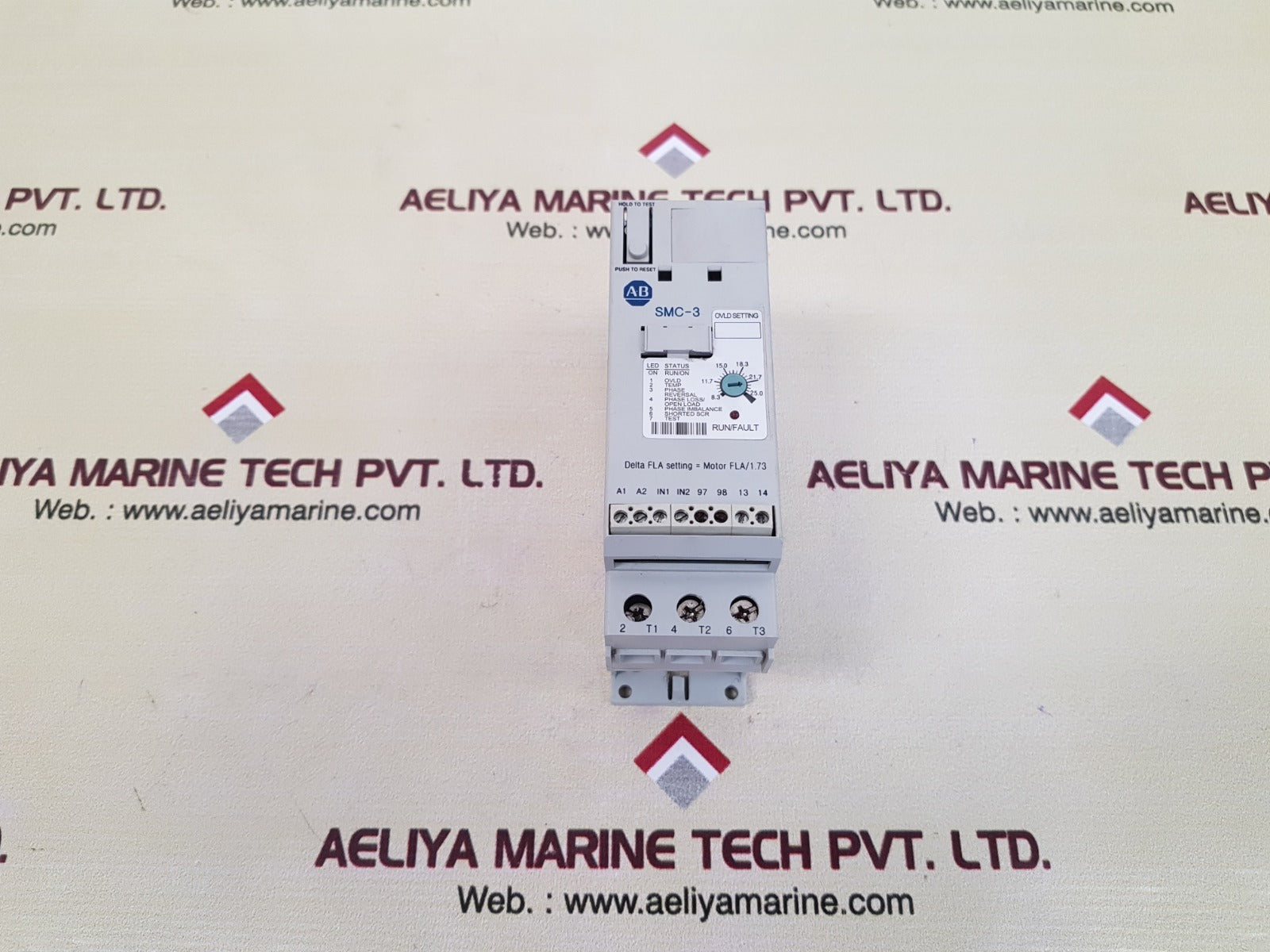Allen-bradley 150-c25nbd smc-3 ser b soft starter frn: 2.10