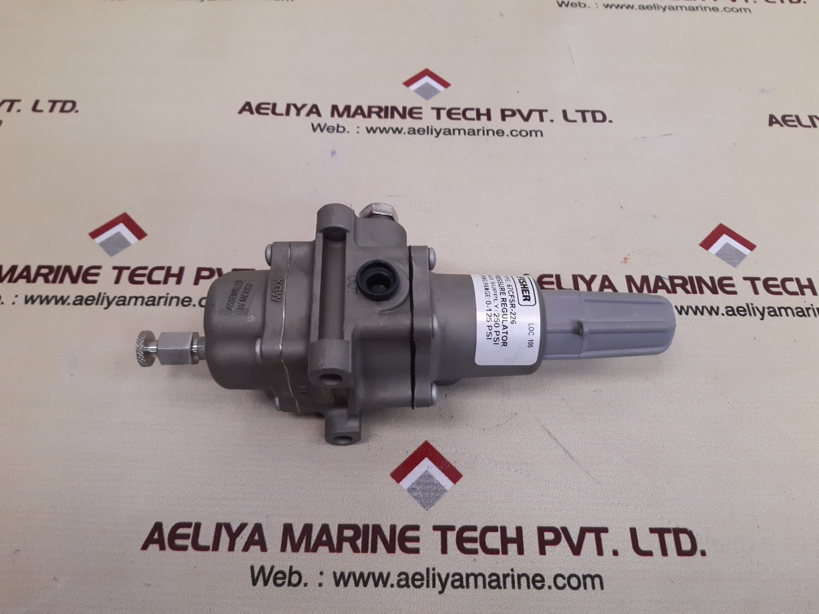 Fisher 67cfsr-226 pressure regulator range 0-125 psi