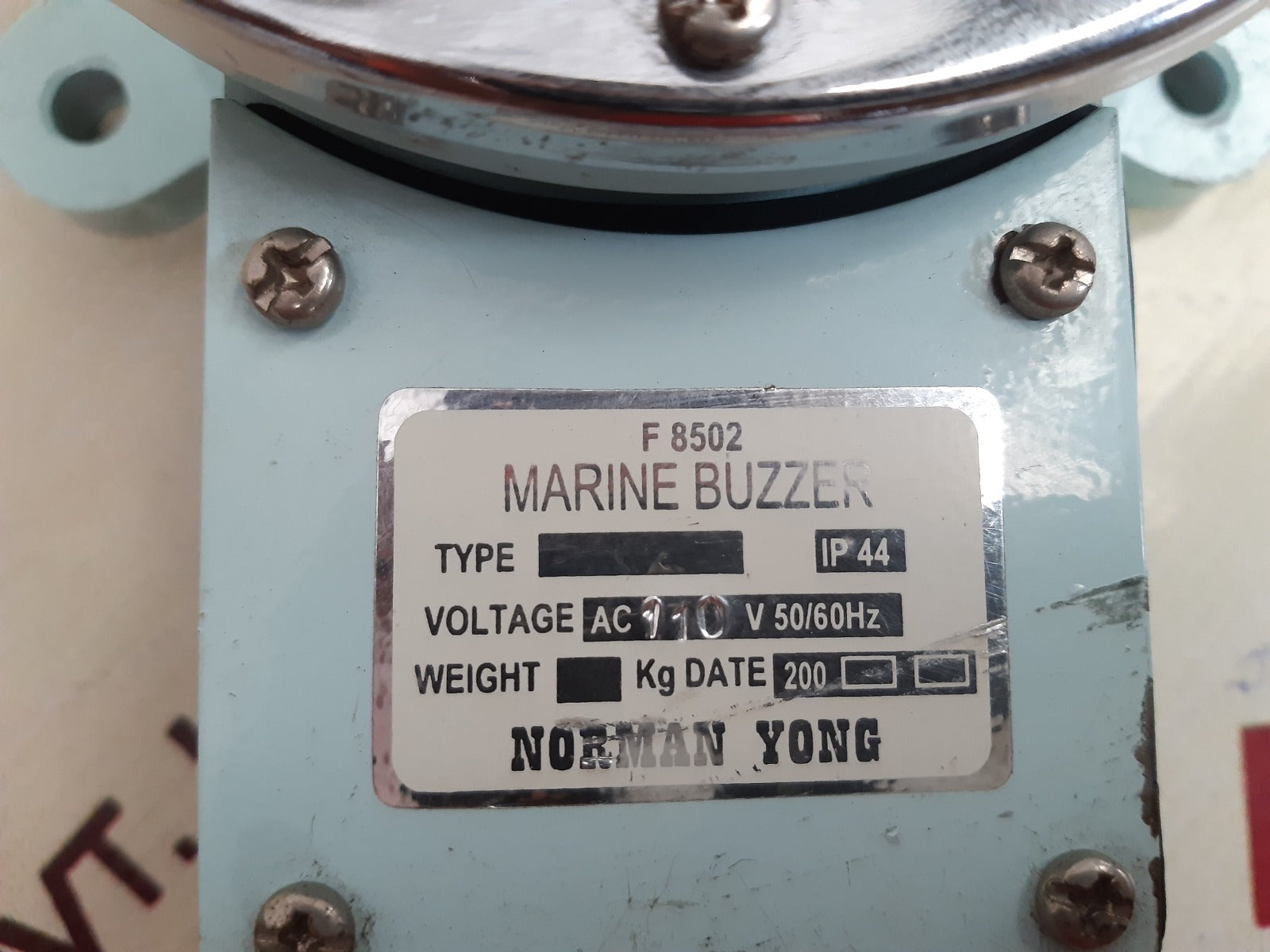 Marine buzzer f 8502 ip44