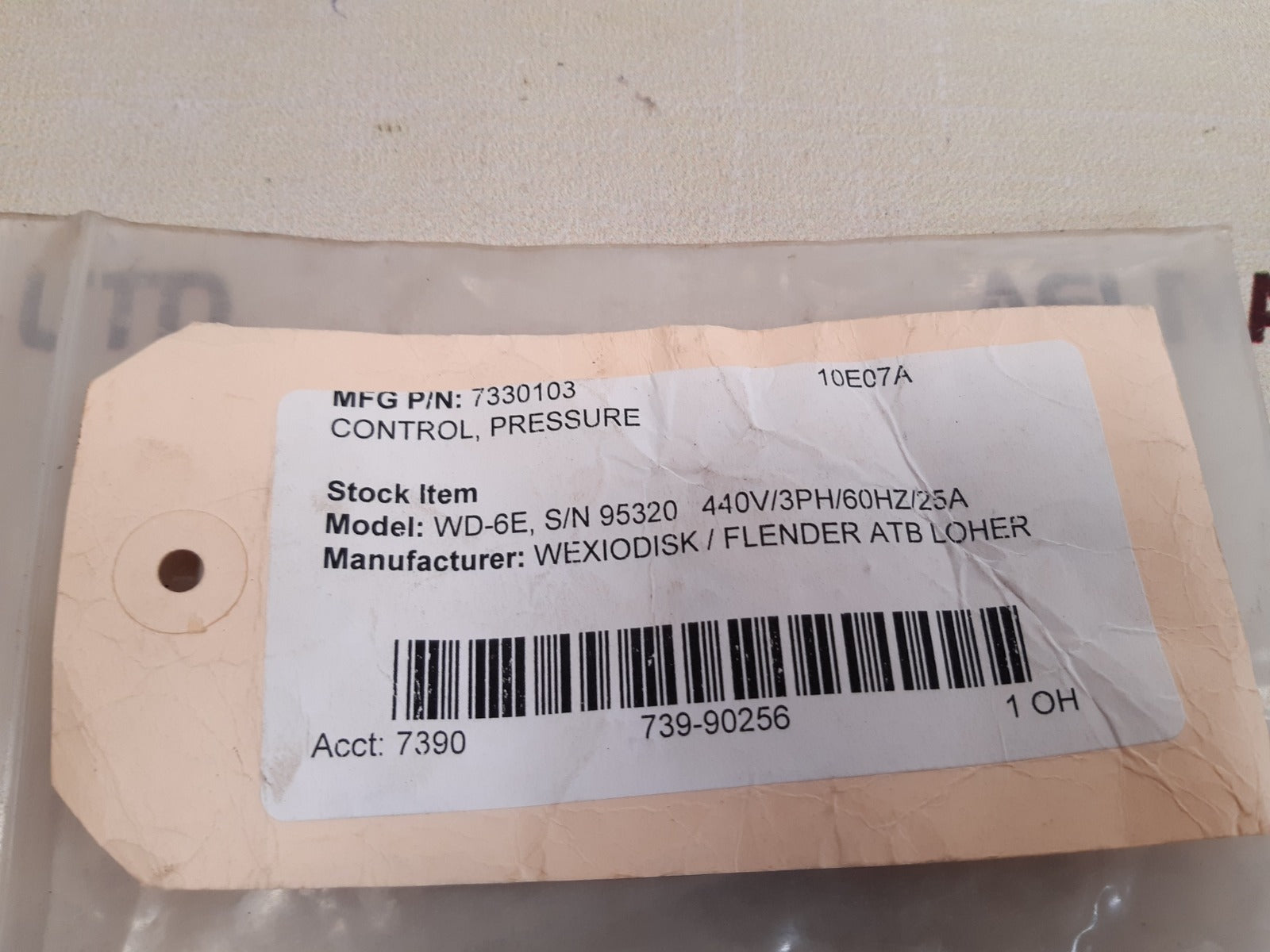 Wexiodisk 7330103 pressure control switch