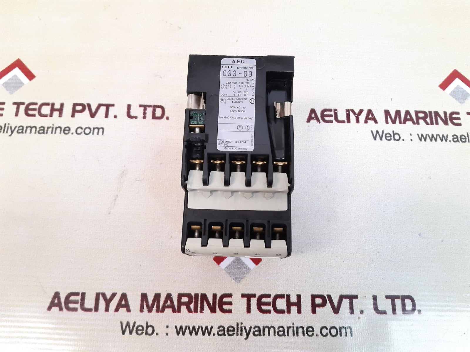 Aeg sh 10 82e control relay 910-302-833-89