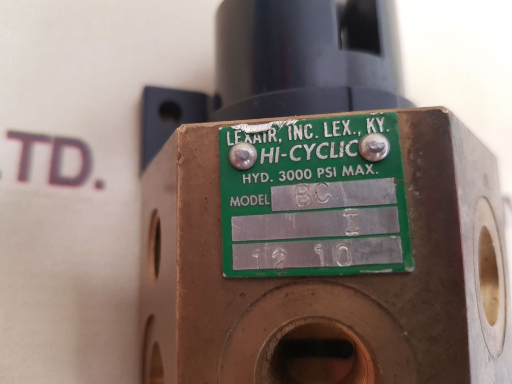 Lexair bc hi-cyclic 3000 psi hydraulic valve