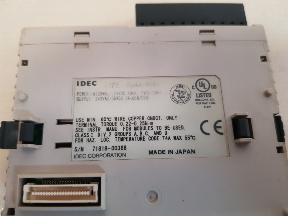 Idec fc4a-r081 digital i/o module