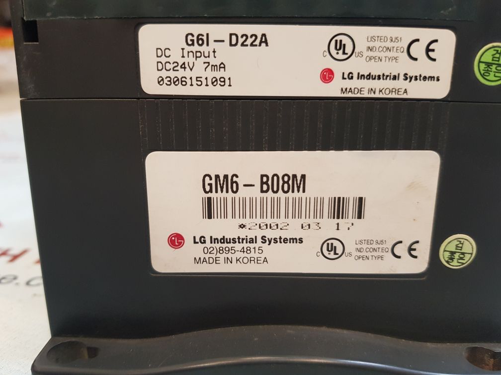 Lg gm6-pafb,k3p-07cs,g6i-d22a,g6q-tr2b,g6q-tr4b,g6l-cueb programmable logic controller