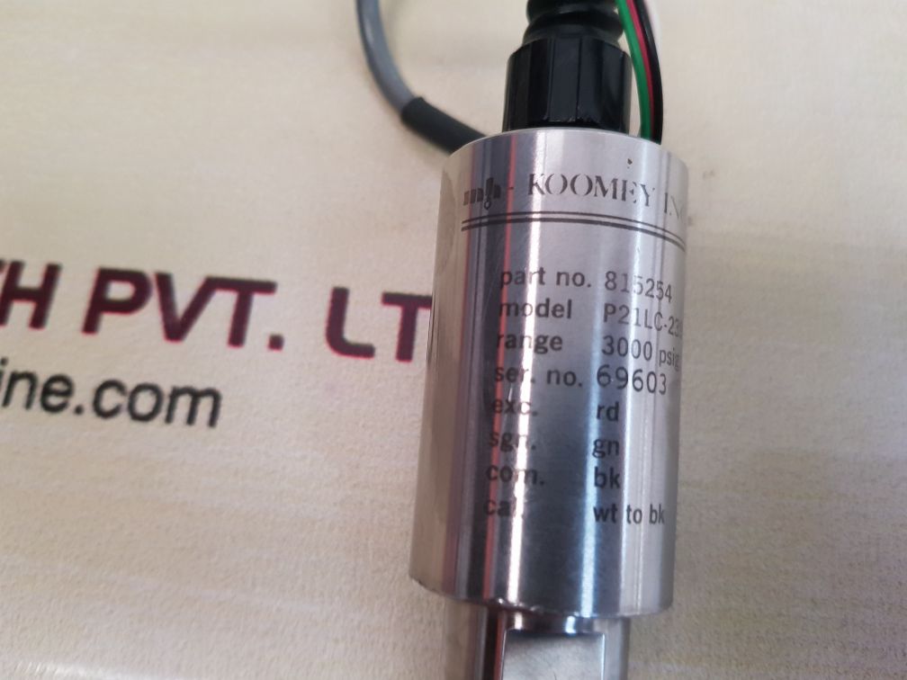 Koomey 815254 pressure transducer p21lc-239