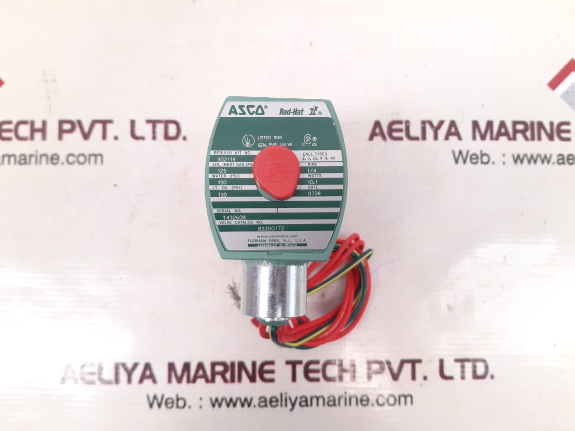 Asco red-hat 8320g172 solenoid valve