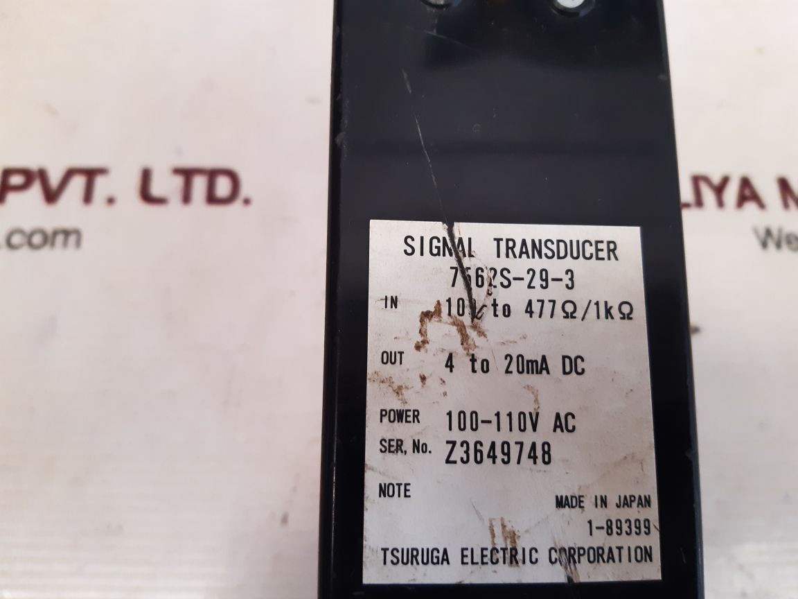 Tsuruga electric 7562s-29-3 potentiometer transducer used