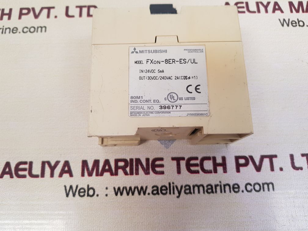 Mitsubishi fx0n-8er-es/ul programmable controller 24vdc 5ma