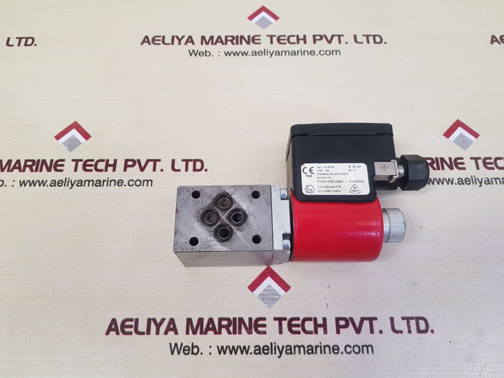 Wandfluh aex22061a-s1788/t4 directional valve with eugen seitz 118-195-024l coil