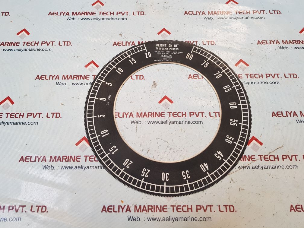 Md totco type e bit wt dial indicator b166b-612