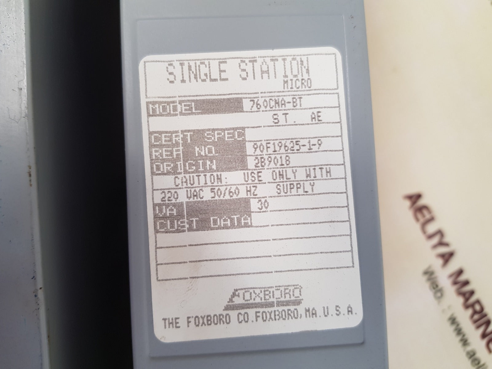 Foxboro 760cna-bt single station micro control