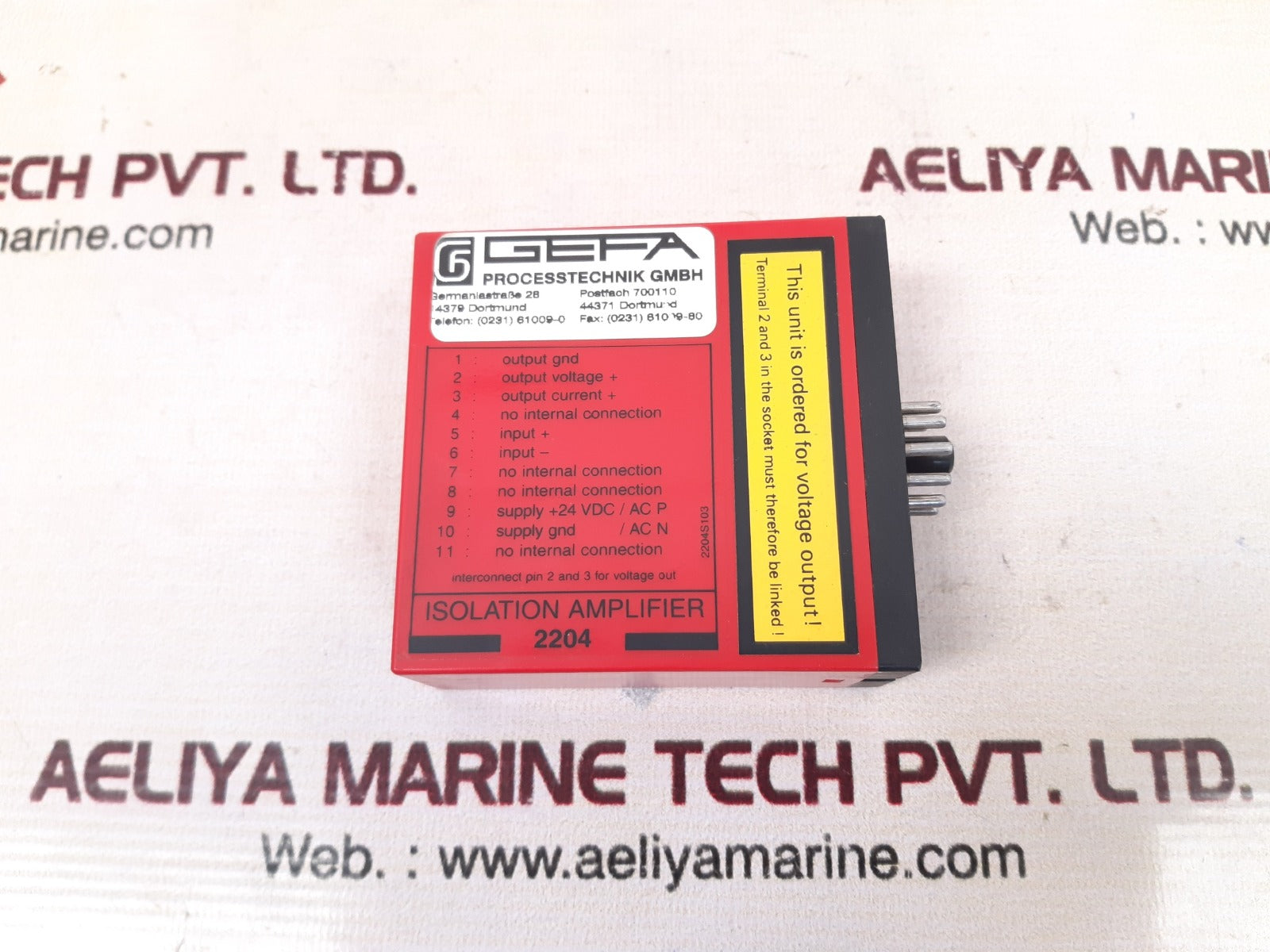 pr electronics 2204 isolation amplifier