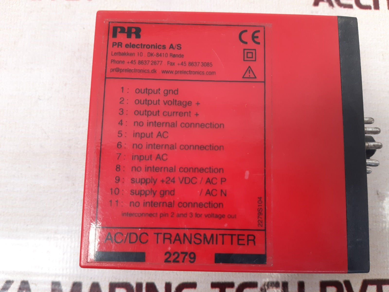 Pr electronics 2279n2d ac/dc transmitter