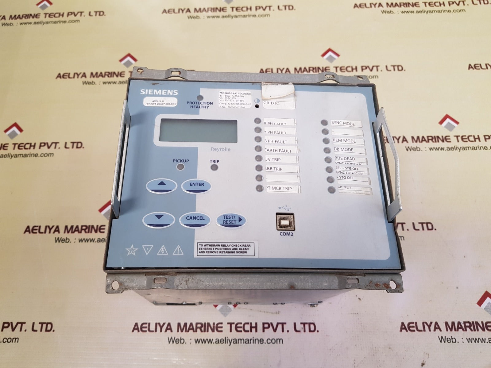 Siemens 7sr2203-2ba77-0ca0/cc directional overcurrent relay