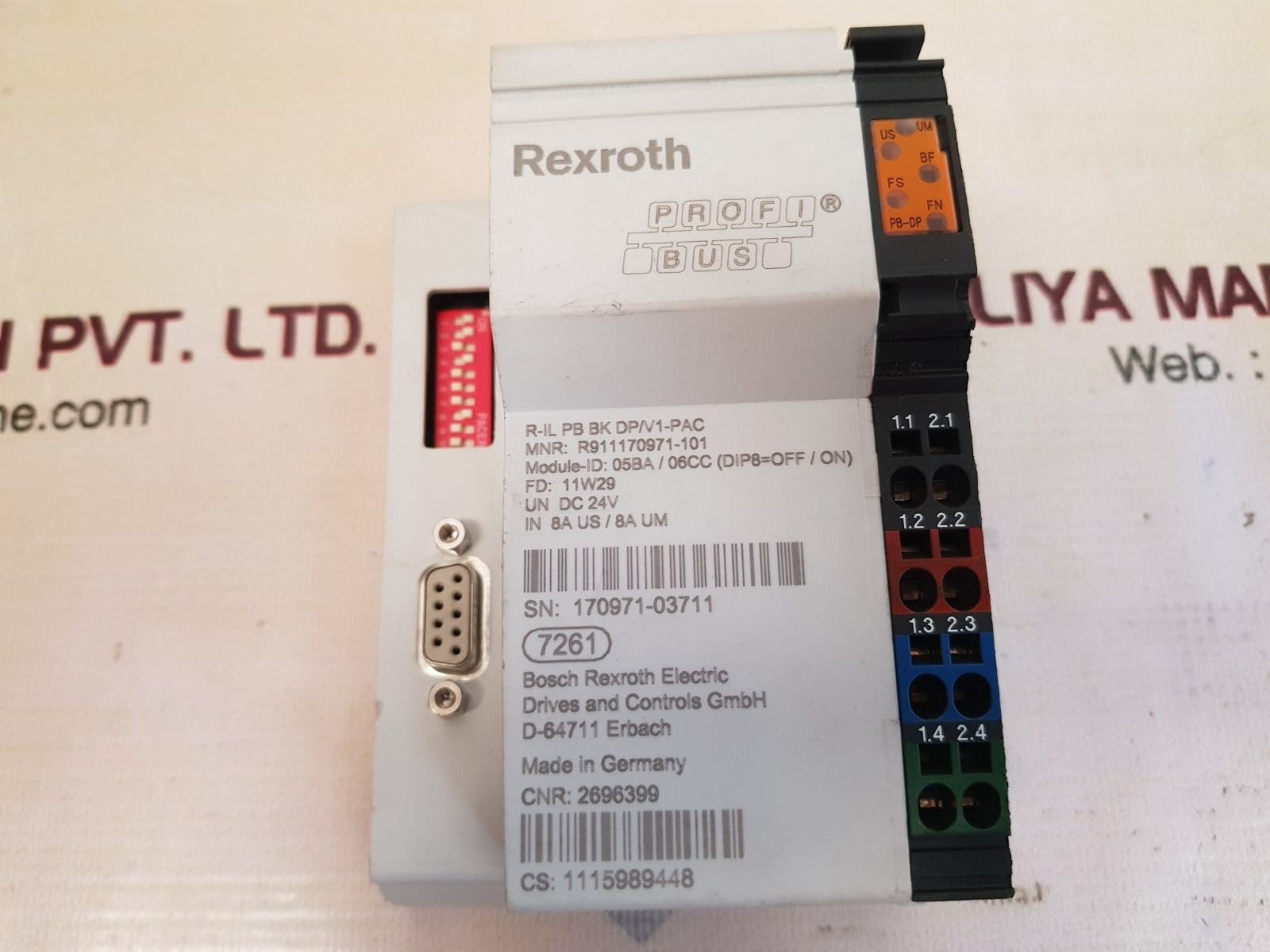 Rexroth r-il pb bk dp/v1-pac profi bus module r911170971-101