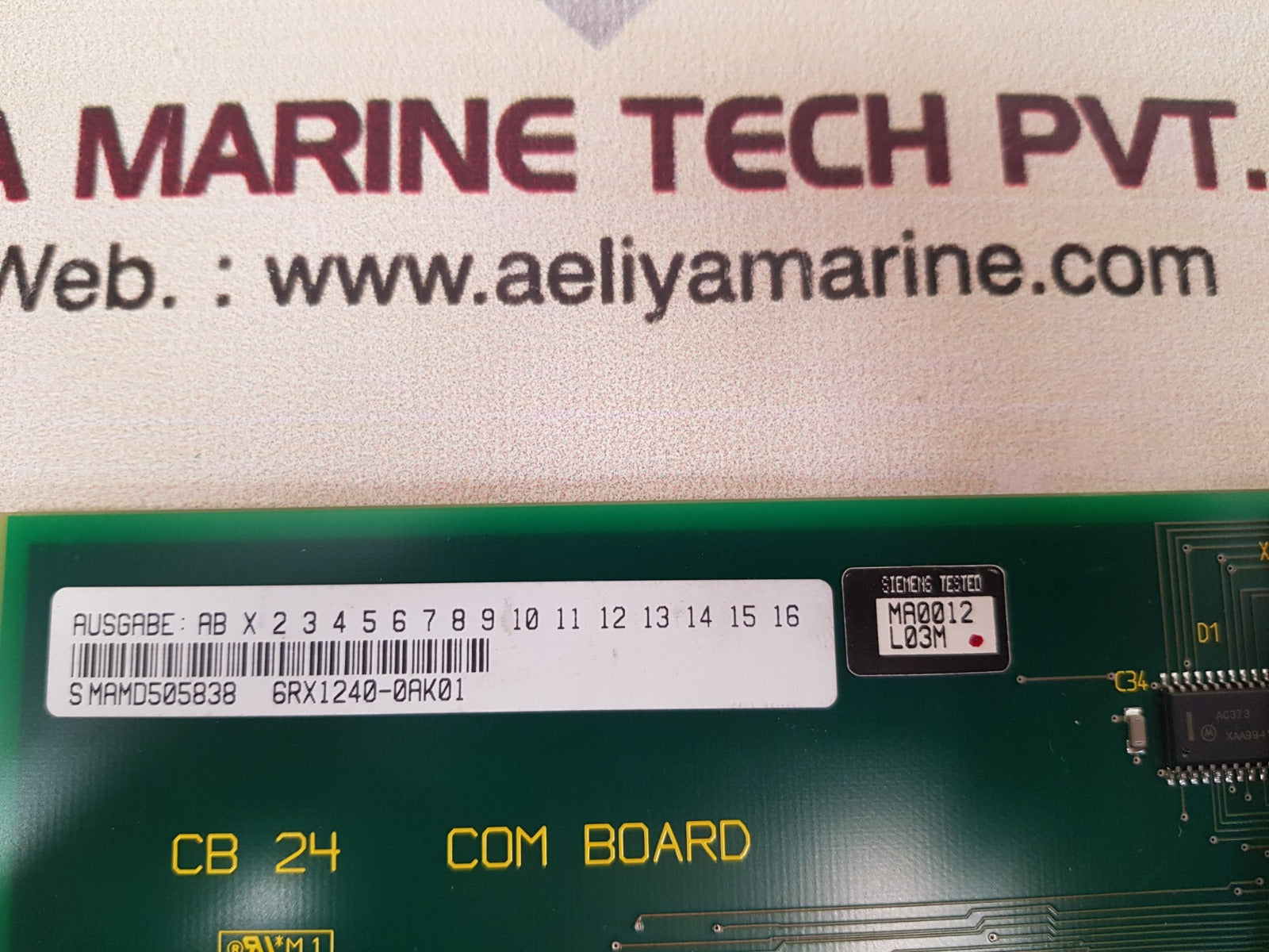 Siemens 6rx1240-0ak01 cb 24 com board t89620-e3298-b100-a0
