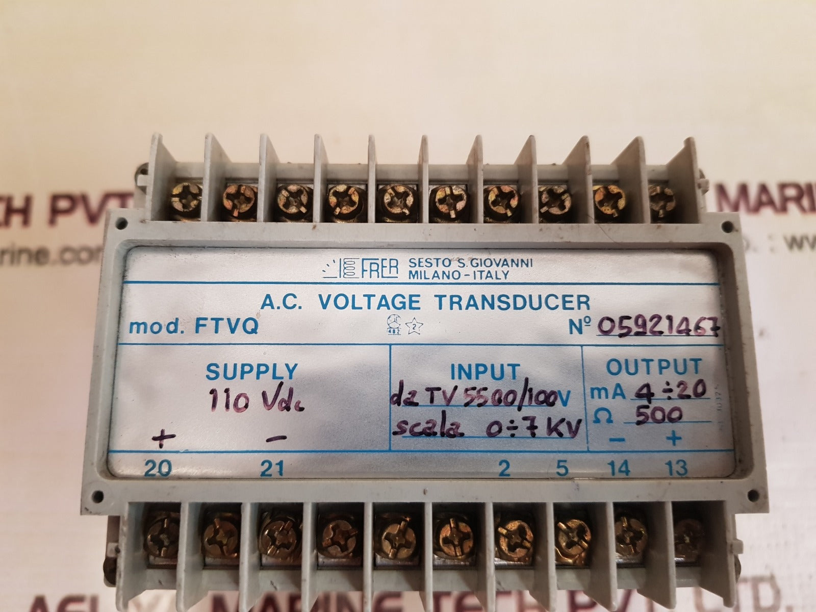 Sesto s. giovanni ftvq a.c. voltage transducer