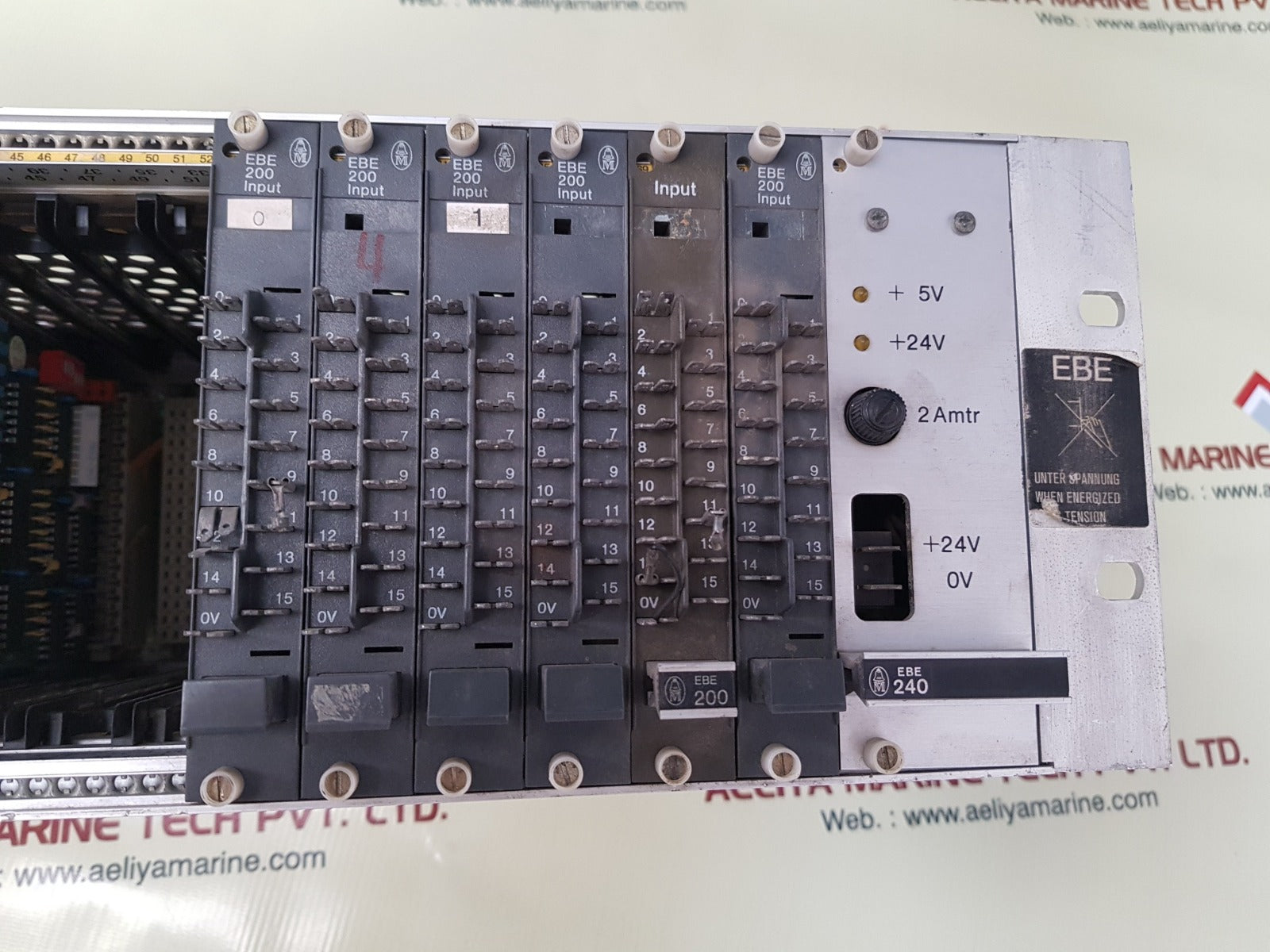 Klockner-moeller ebe 200 input module with ebe 240 power supply rack