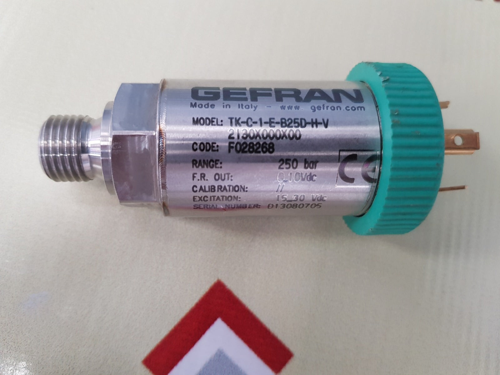 Gefran tk-c-1-e-b25d-h-v pressure transmitter 250 bar
