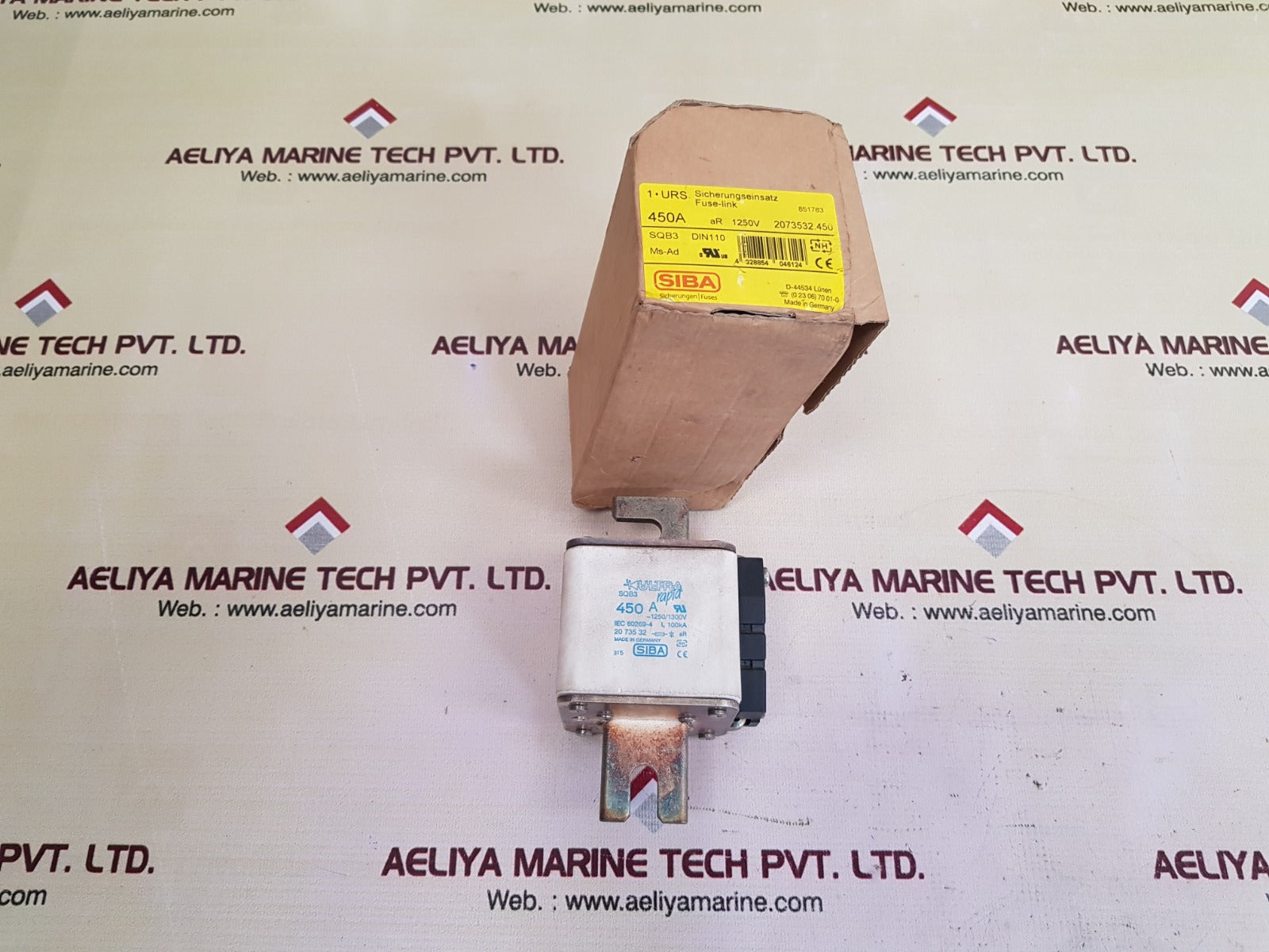 Siba sqb3 450a ultra rapid semiconductor fuse 2073532.450