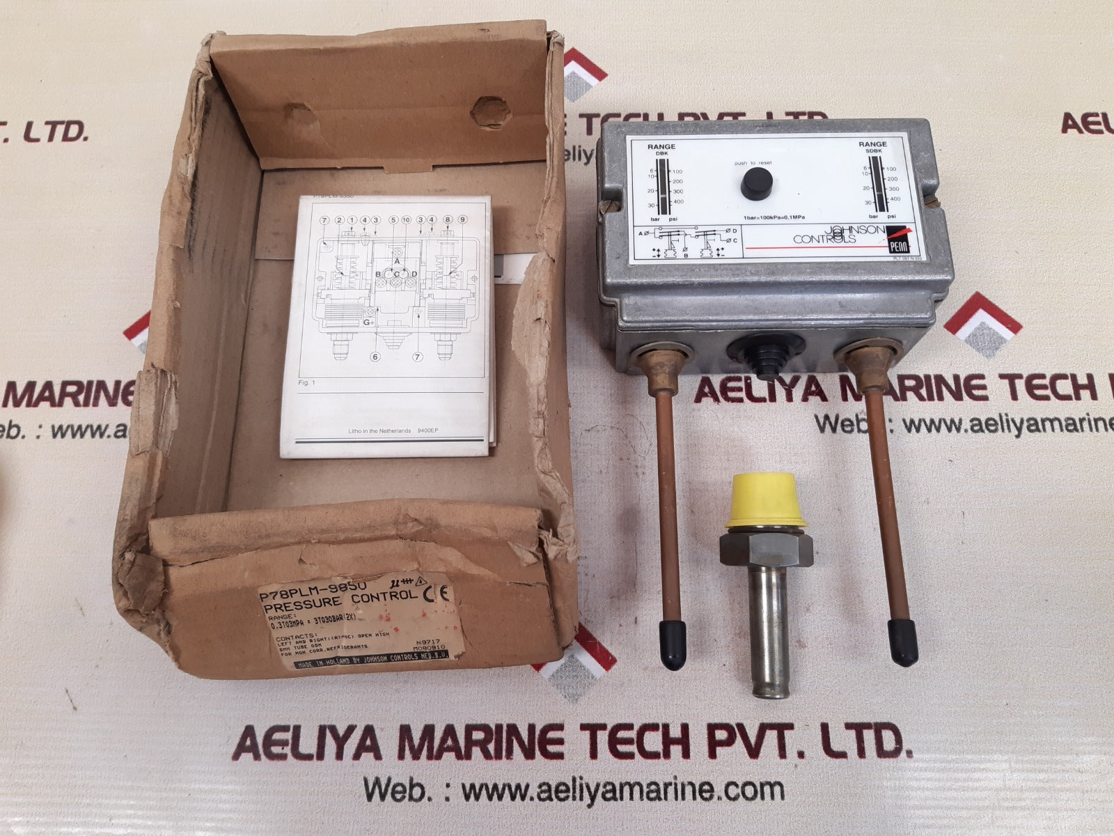 Johnson controls p78plm-9850 dual pressure controller