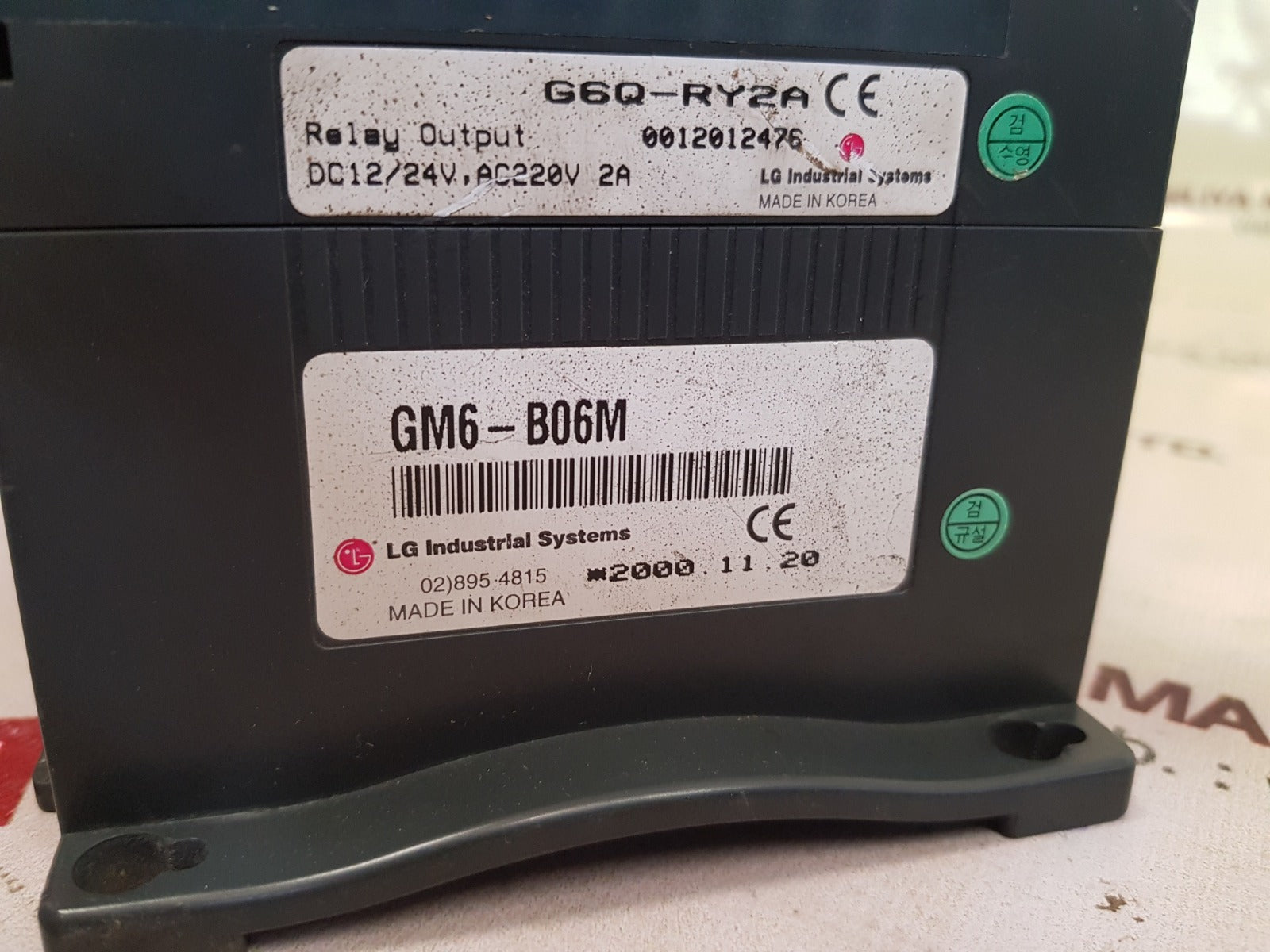 Lg gm6-pafa k3p-07as,g6i-d22a,g6q-ry2a,g6i-d24a programmable logic controller