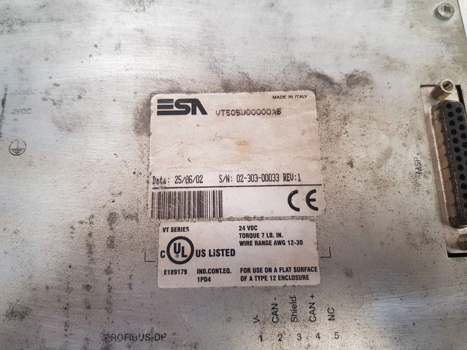 Abb vt505w operator panel vt505w00000ab